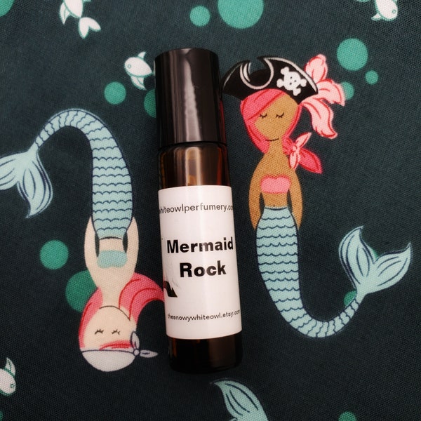 Mermaid Rock Perfume- seaweed, ambergris, ocean brine, salty air, bergamot, marine notes, cypress- rollerball perfume