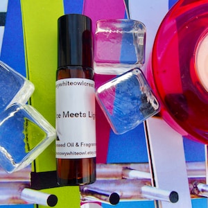 Ice Meets Light Perfume - juniper, pine, ozone, blood orange, frankincense, myrrh- rollerball perfume