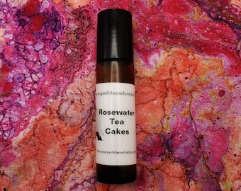 Rosewater Teacakes Perfume: Gourmand Floral-Pink Sugar-Marshmallow Rollerball