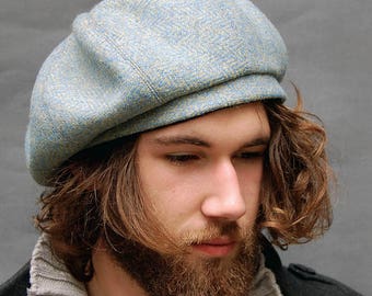 Scottish beret, Tam O Shanter, womens tweed beret, Mans Scottish beret, tweed beret, Harris tweed cap, Classic beret, Scottish tam, ZUTtam