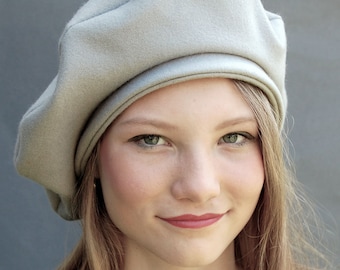French felt beret, felt wool beret, classic French beret, designer felt beret, ZUT French beret