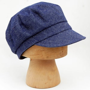 Handmade French Workwear Cap in Indigo Linen and Wool, by Zuthats - Etsy