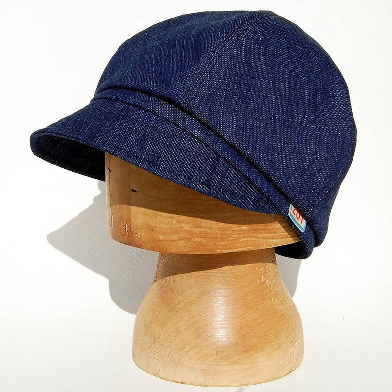 Handmade denim 5 panel cap by ZUThats, ZUTjean image 7