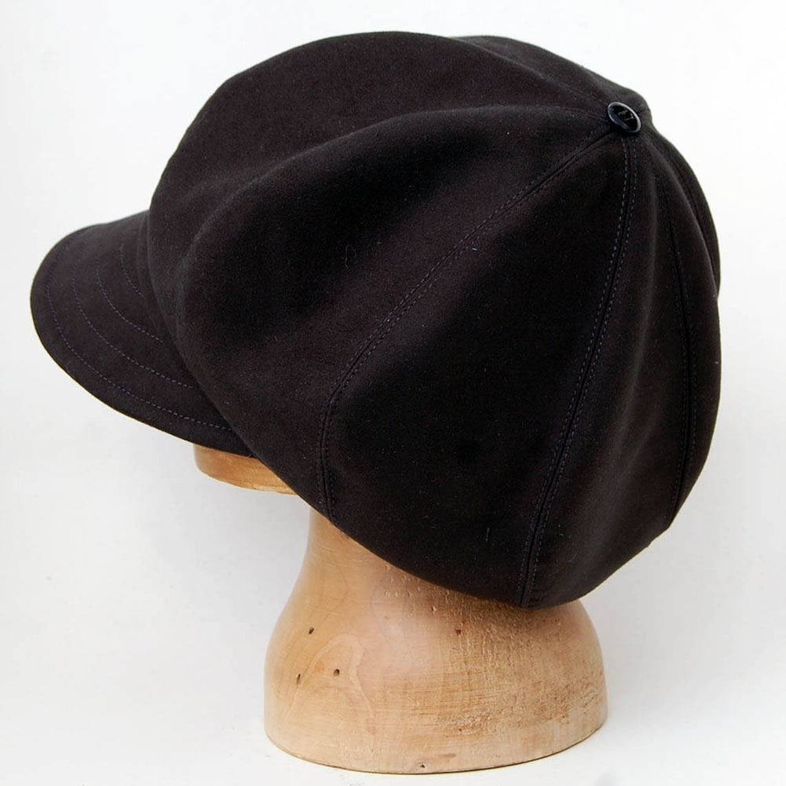 Black baker boy cap black moleskin cap peaky blinder cap Etsy