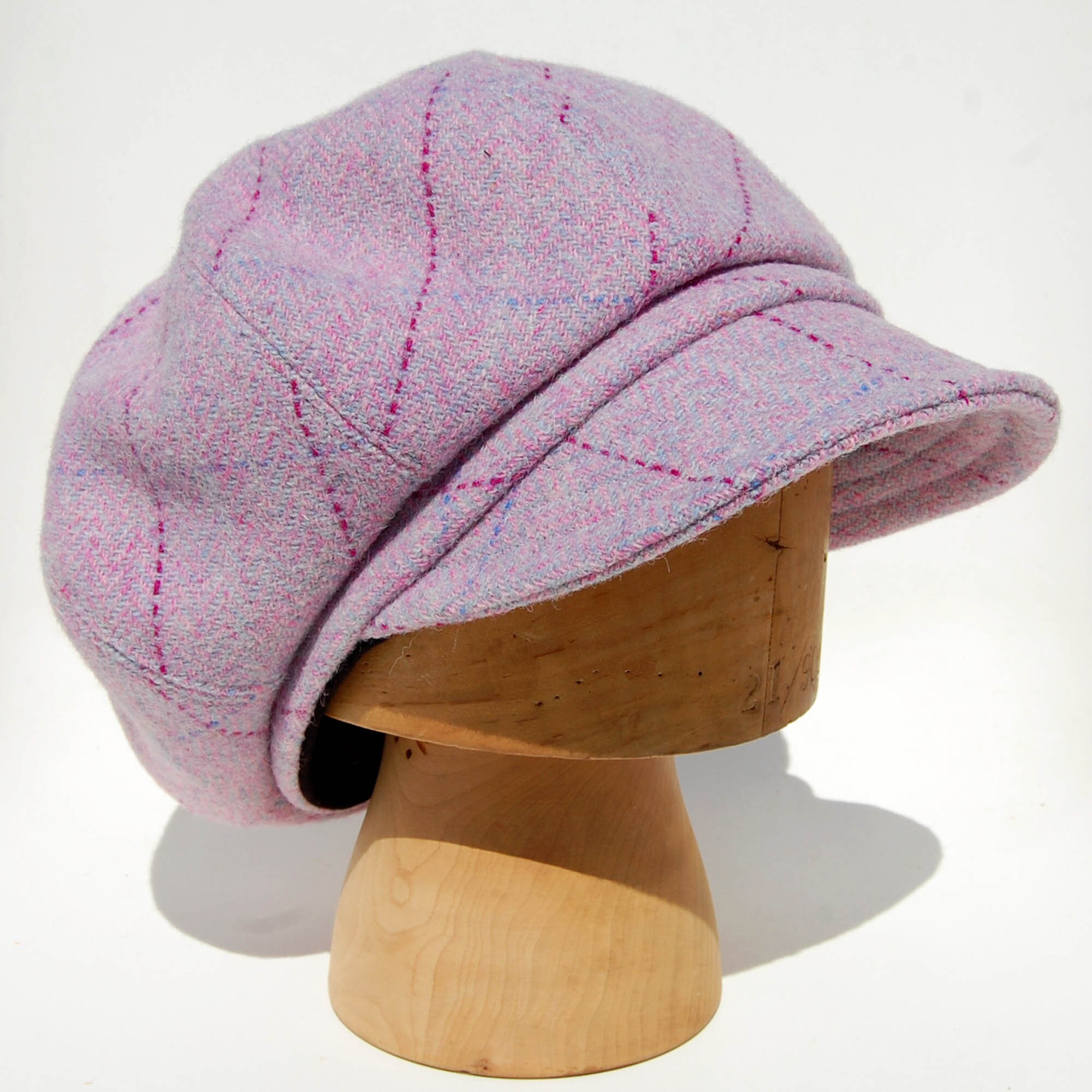 Harris tweed Baker boy cap in lilac unisex newsboy cap by ZUT Etsy