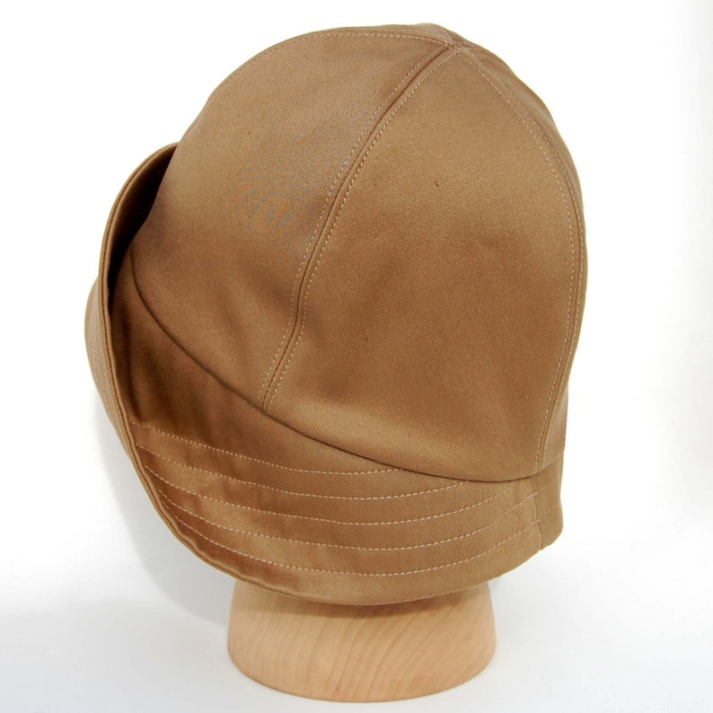 Rain Hat in honey cotton sateen vintage French workwear fabric, ZUTBelle-Manon image 4