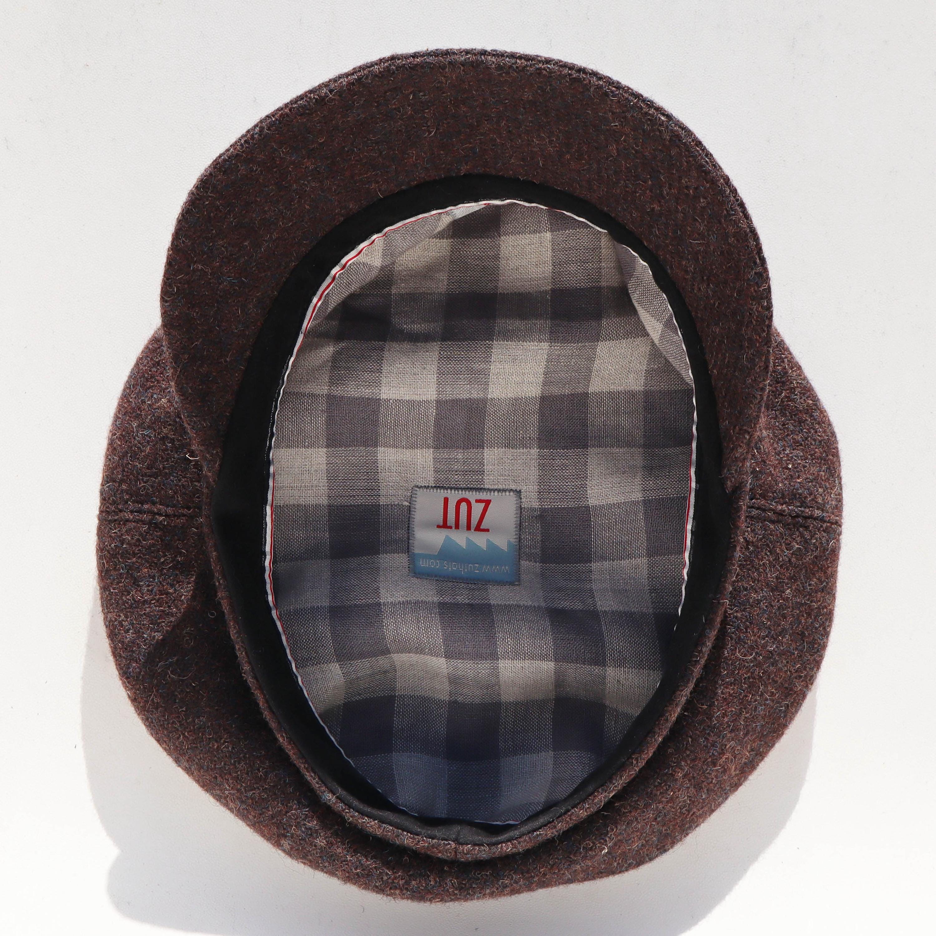 Harris Tweed Cap in Brown, Men or Womens Cap Zutmaud by ZUT Hats