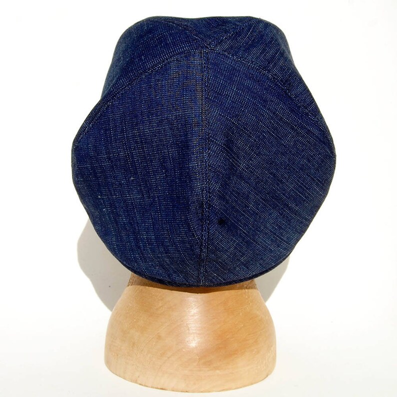 Handmade denim 5 panel cap by ZUThats, ZUTjean image 8