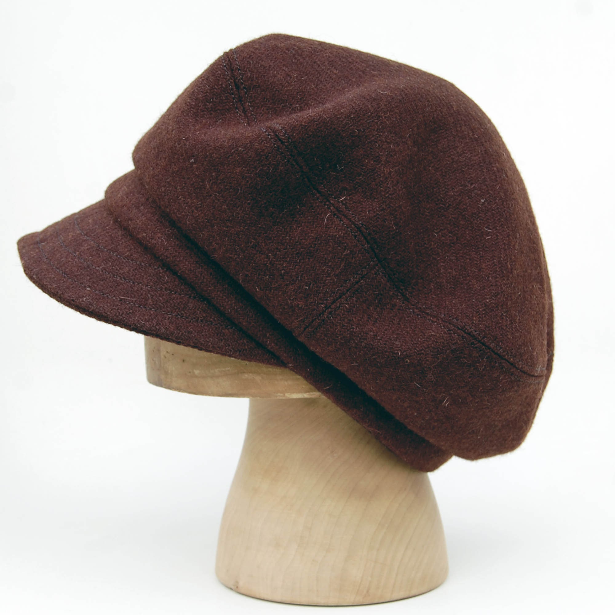 Harris Tweed Newsboy Cap in Brown, Men or Womens Cap Zutmaud