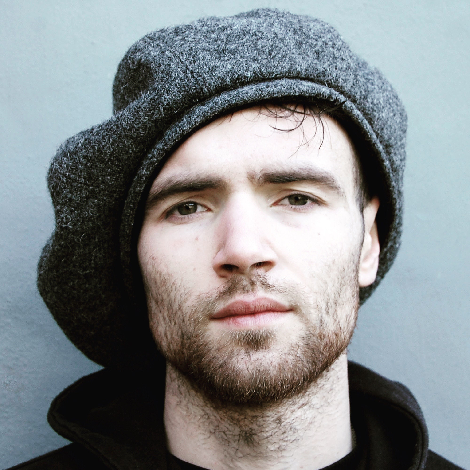 Handmade grey Scottish tam with extra volume, Harris tweed beret by ZUThats