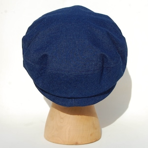 Handmade French Workwear Cap in Indigo Linen and Cotton by - Etsy