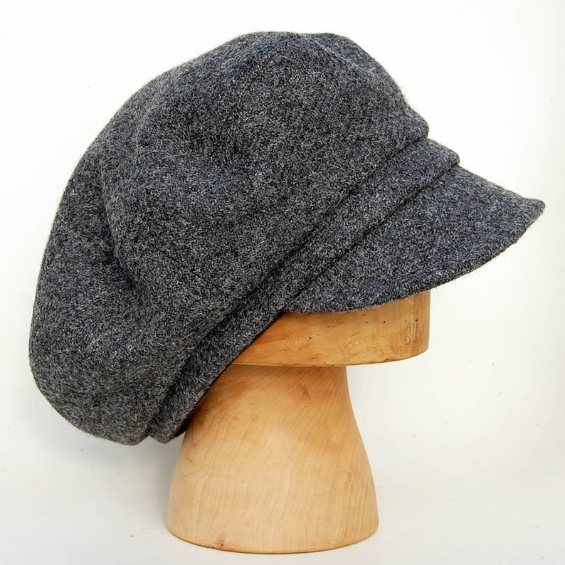 Handmade Harris Tweed oversize captains cap, ZUTmaud by ZUThats image 2