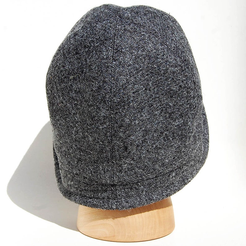 Grey winter cloche hat Grey wool cloche hatWomens handmade Etsy