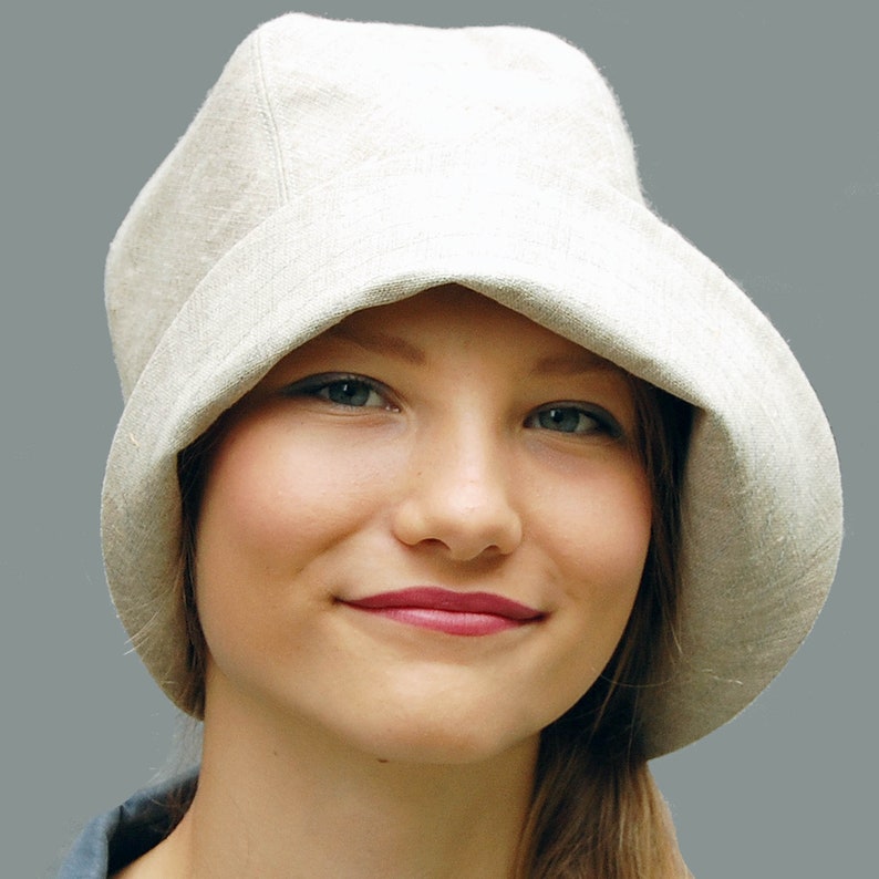 Handmade French linen cloche hats women Womens sun hat 1920s Etsy