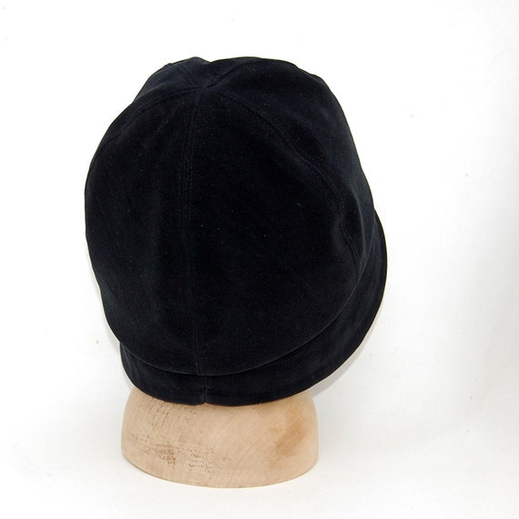 Handmade Black Cloche Hat|womens Black Winter Hat| 1920s