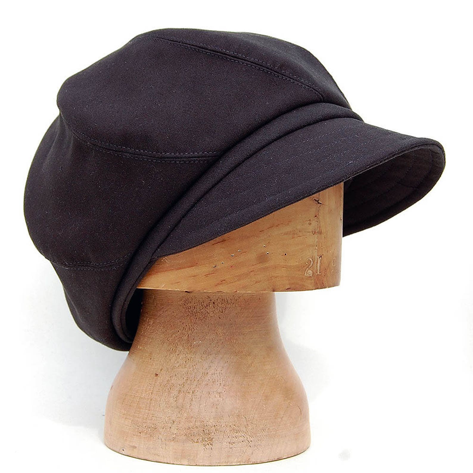 Black Baker Boy Cap Black Moleskin Cap Peaky Blinder Cap Etsy