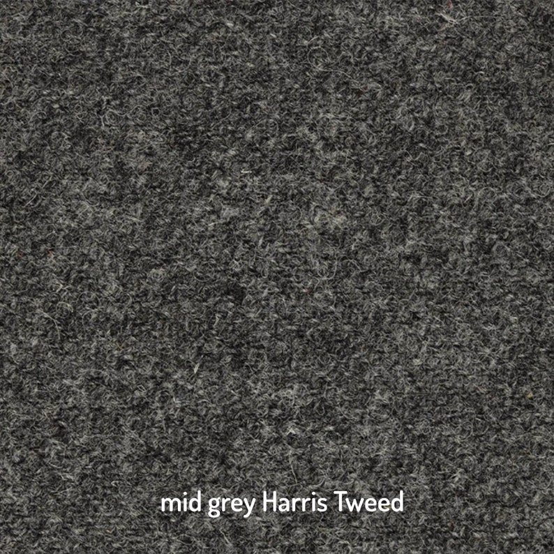 Tam écossais gris fait à la main avec un volume supplémentaire, béret en tweed Harris par ZUThats Mid Grey