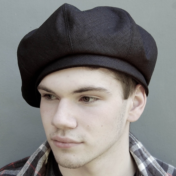 Handmade Black Linen Beret: Summer French Tam - Men or Women - Etsy