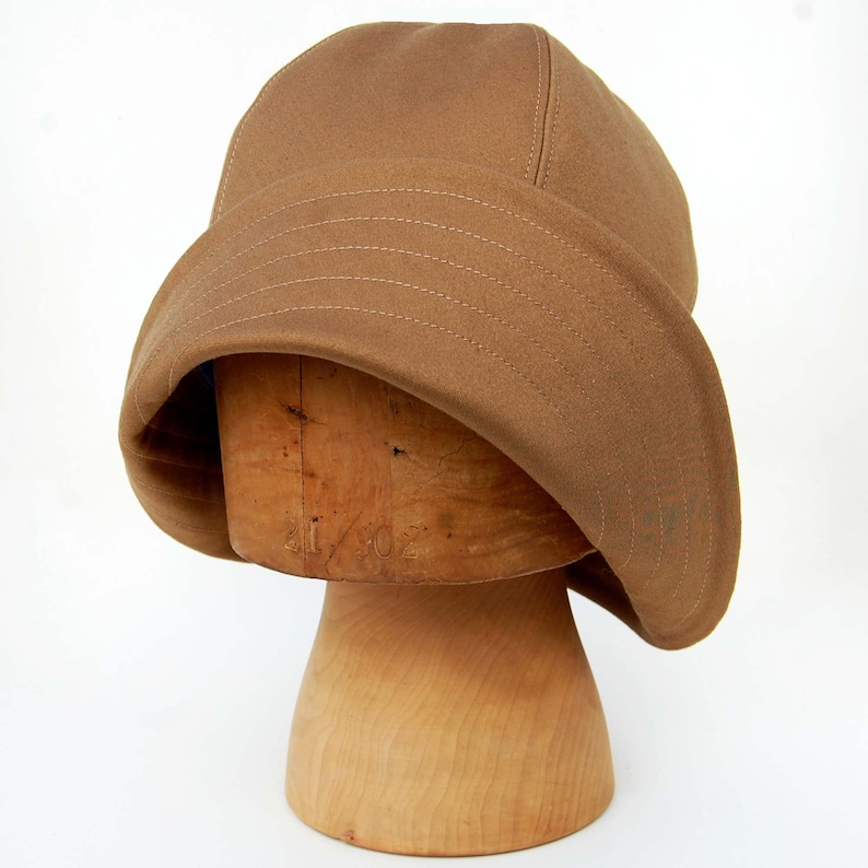 Rain Hat in honey cotton sateen vintage French workwear fabric, ZUTBelle-Manon image 3