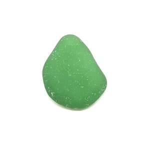 Genuine thick green sea glass, 1 piece. Real beach glass for necklaces.