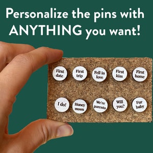 Map Push Pins, Set of 50, 100 or 200, Multi Color, Custom Map Pin
