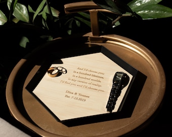 5 Years- Wood Anniversary Gift- Custom Wood Bamboo Tray - 5th
