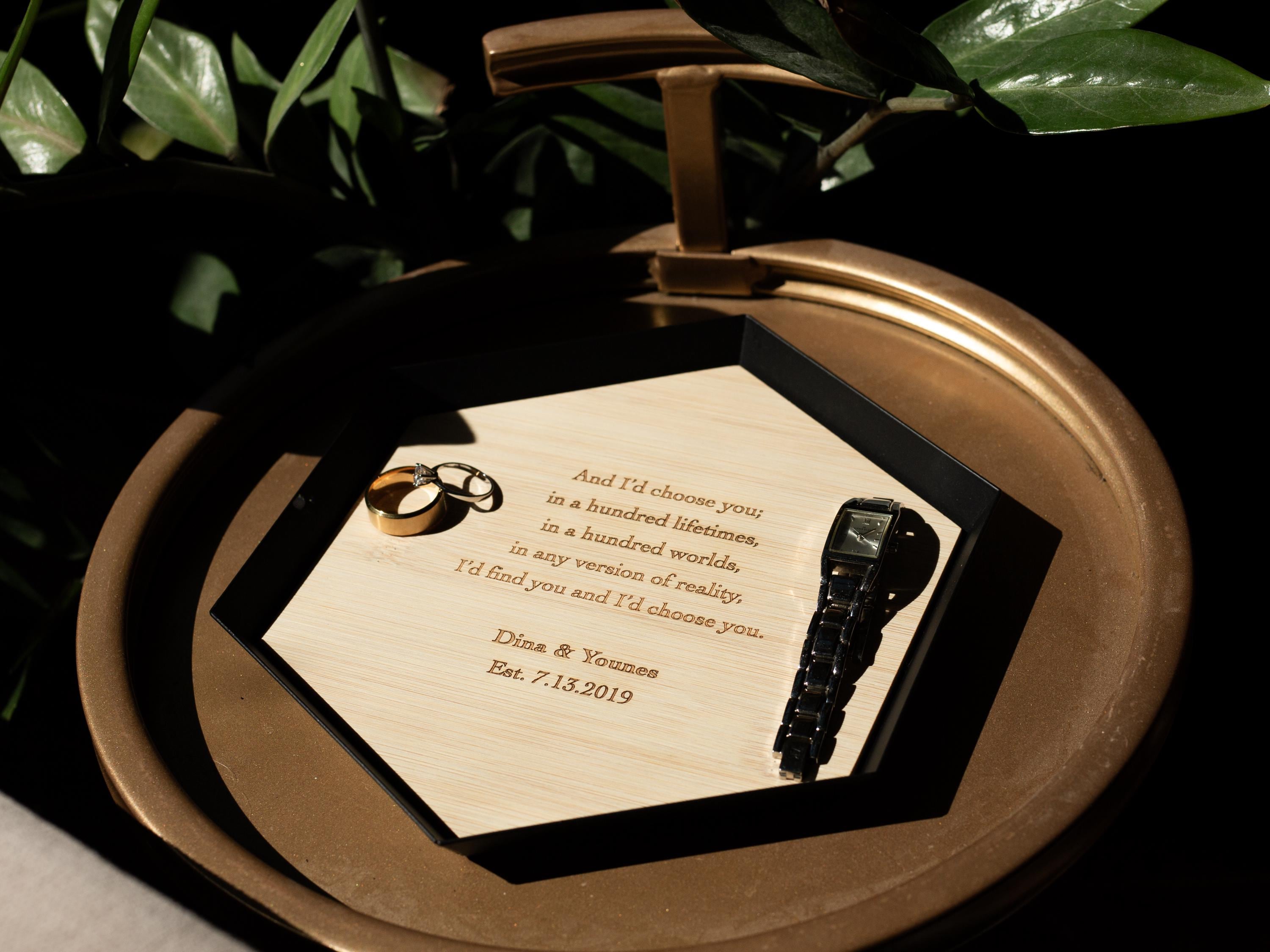 5 Years- Wood Anniversary Gift- Custom Wood Bamboo Tray - 5th