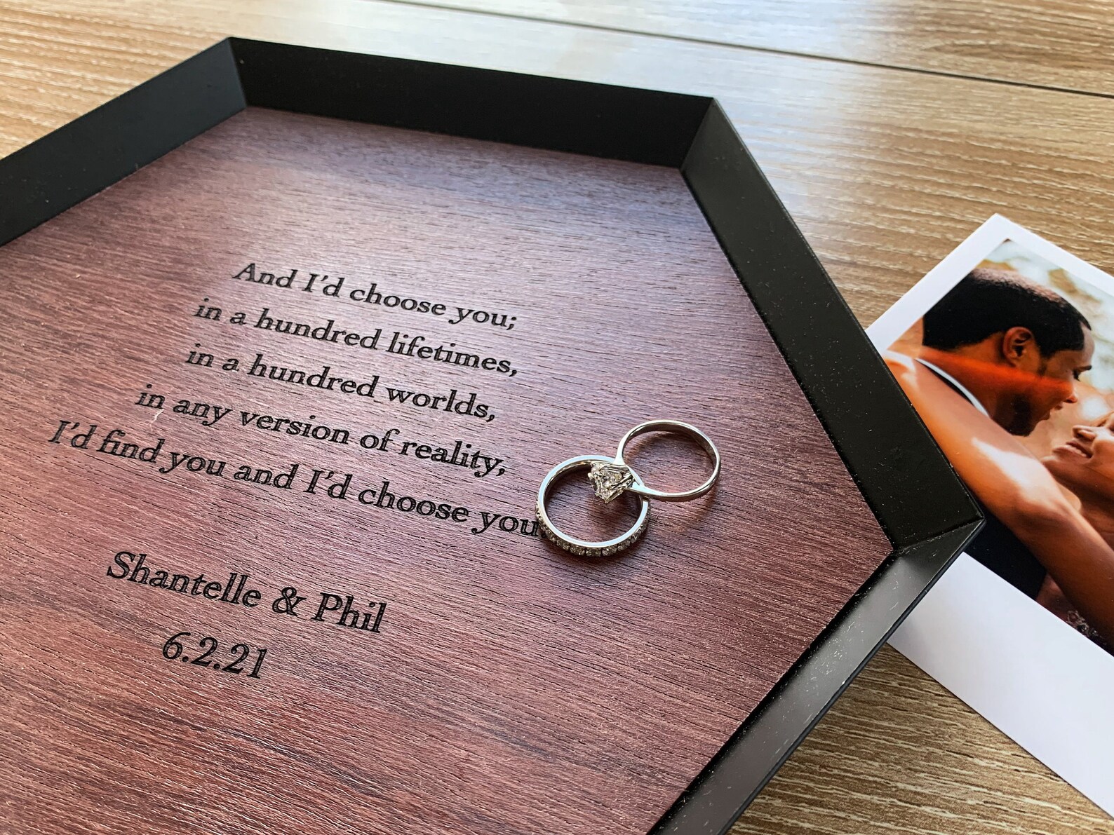 5 Years Wood Anniversary Gift Custom Wood Tray 5th - Etsy