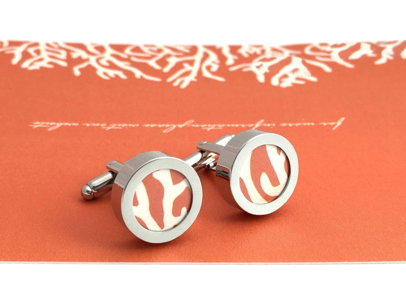 1 Year Anniversary Gift for Him / Paper Anniversary / 1st Anniversary for Him / Custom Cufflinks with Your Paper Wedding Invitation Cufflinks Only