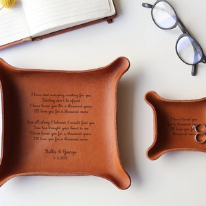 Leather Tray with Vows or Song image 5