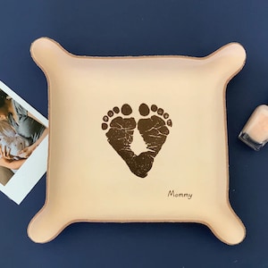 YOUR Baby's Footprint Unique Gifts for Dad New Dad Gift Christmas Gift to Husband from Baby New baby gift New parent gift image 1