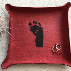 YOUR Baby's Footprint Unique Gifts for Dad New Dad Gift Christmas Gift to Husband from Baby New baby gift New parent gift image 3