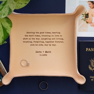 Leather Tray with Vows or Song image 2