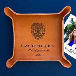 Lawyer Gift / Bar Exam Gift / Gift for Attorney at Law / Scales of Justice / Personalized Leather Catchall Tray / Law School Graduation Gift image 3