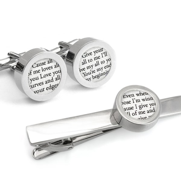 Geschenk für Mann / Krawattenclip und Manschettenknöpfe / Krawattenklammer und Manschettenknöpfe / Männergeschenk / Jahrestagsgeschenk für Ihn / Männergeschenk