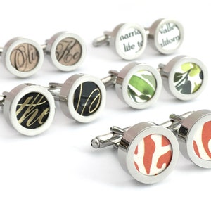 1 Year Anniversary Gift for Him / Paper Anniversary / 1st Anniversary for Him / Custom Cufflinks with Your Paper Wedding Invitation
