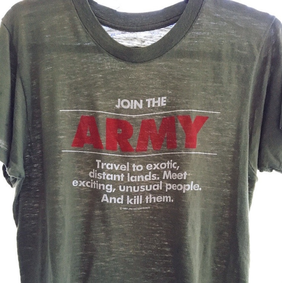 Vintage 80‘s ARMY funny offensive t-shirt