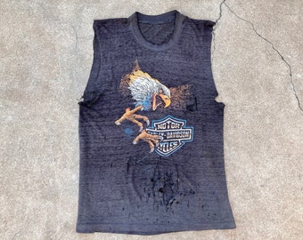 1983 HARLEY DAVIDSON eagle t-shirt tank 80’s