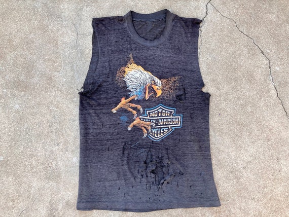 1983 HARLEY DAVIDSON eagle t-shirt tank 80’s - image 1