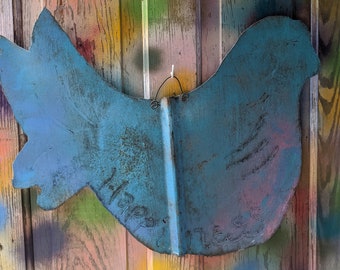 Metal Bluebird of Happiness | Handmade | Recycled Materials | Rustic | Vintage | Bohemian | Free Shipping |