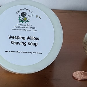 Weeping Willow Shaving Soap | Handmade Soap | Vegan Soap | Mild Soap | Vegetable Oil Based Soap | Patchouli and Lavender | Free Shipping |