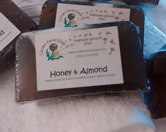 Honey & Almond | Handmade Soap | Vegan Soap | Mild Soap |  Vegetable Oil Based Soap | FREESHIPPING |