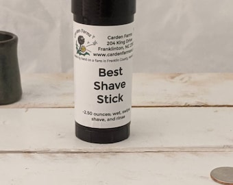 Carden Gentleman Shave Stick | Vegan |  Travel Size | Vegetable Oil-Based Soap | Handmade | FREE SHIPPING |