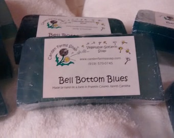 Bell Bottom Blues | Handmade Vegan Soap | Vegan Soap | Mild Soap | Vegetable Oil-Based Soap | Patchouli | Free Shipping |