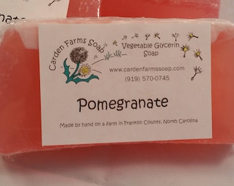 Pomegranate | Handmade Soap | Vegan Soap | Mild Soap | Vegetable Oil Based Soap | FREE SHIPPING |