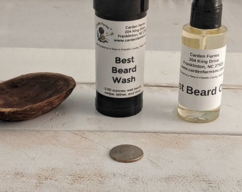 Carden Gentleman Beard Wash/Beard Oil Combo | Handmade | Vegan | Vegetable Based Soap | Organic Oil | Free Shipping |