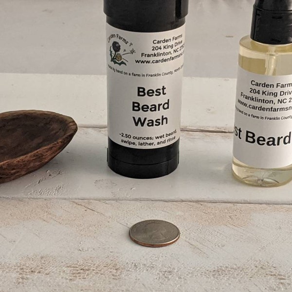 Carden Gentleman Beard Wash/Beard Oil Combo | handmade | vegan | vegetable based soap | organic oil | Free Shipping |