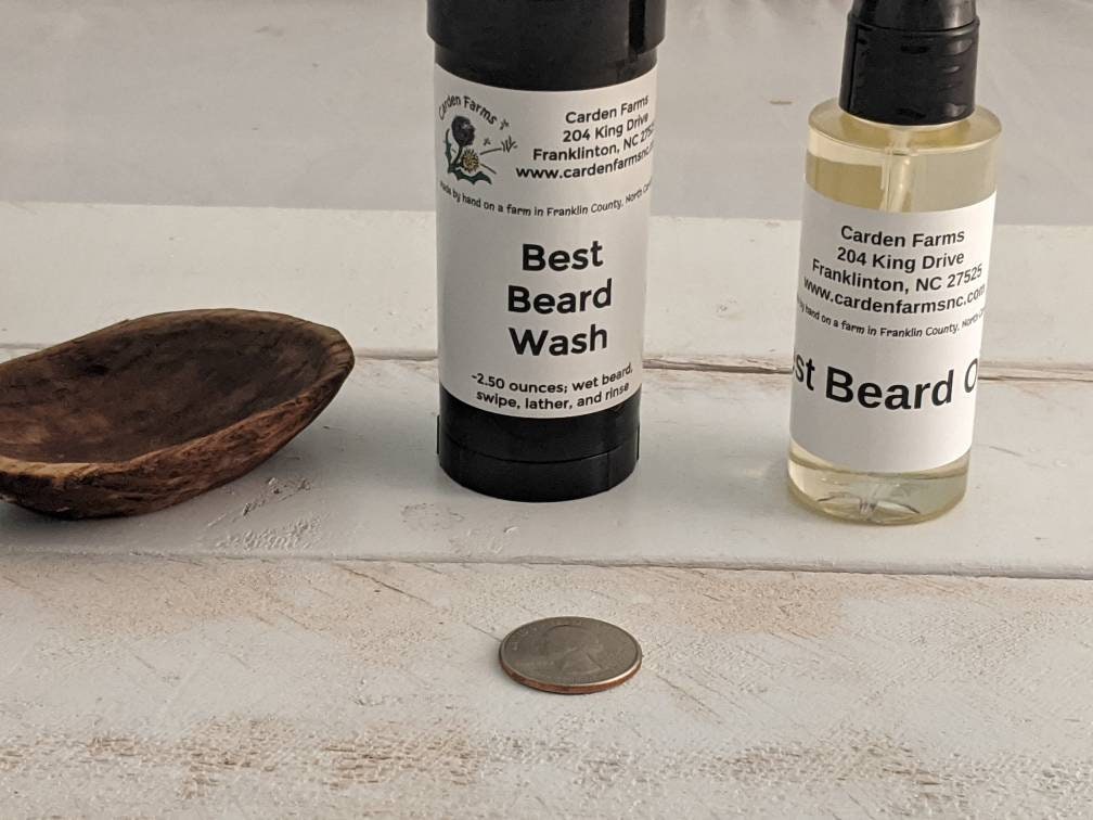 Carden Gentleman Beard Wash/Beard Oil Combo | Handmade | Vegan | Vegetable Based Soap | Organic Oil | Free Shipping |