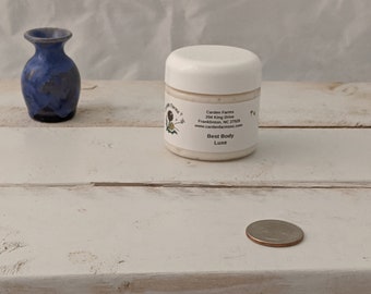 Peachy Keen Best Body Luxe 2 onzas / Orgánico / Vegano / Mantequilla Corporal / Concentrado / Grueso / Melocotón / Hecho a mano / Sin Color / Envío Gratis /