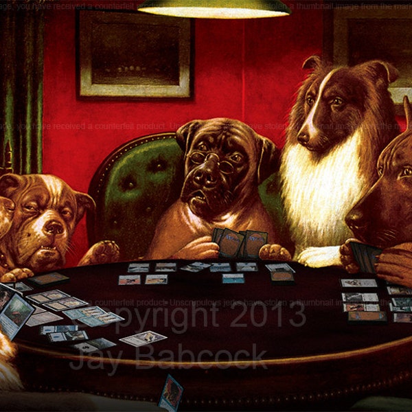 Dogs Playing Magic - Vinyl Game Mat